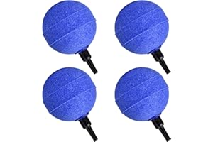 SANKOLY 4 Pieces Air Stone Bar Bubble Diffuser Set 2 Inch Ball-Shape Fish Tank Air Bubble Air Stone Bar Hydroponics Oxygen Diffuser, for Aquarium Fish Tanks Ponds