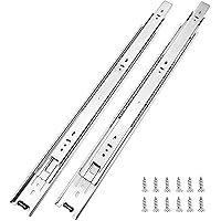 6 Pairs of 16 Inch Hardware 3-Section Full Extension Ball Bearing Side Mount Drawer Slides,100 LB Capacity Drawer Slide