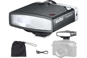 Godox Lux Junior Retro Camera Flash Speedlight GN12 6000K Color Temperature 28mm Focal Length Replacement Compatible for Cano