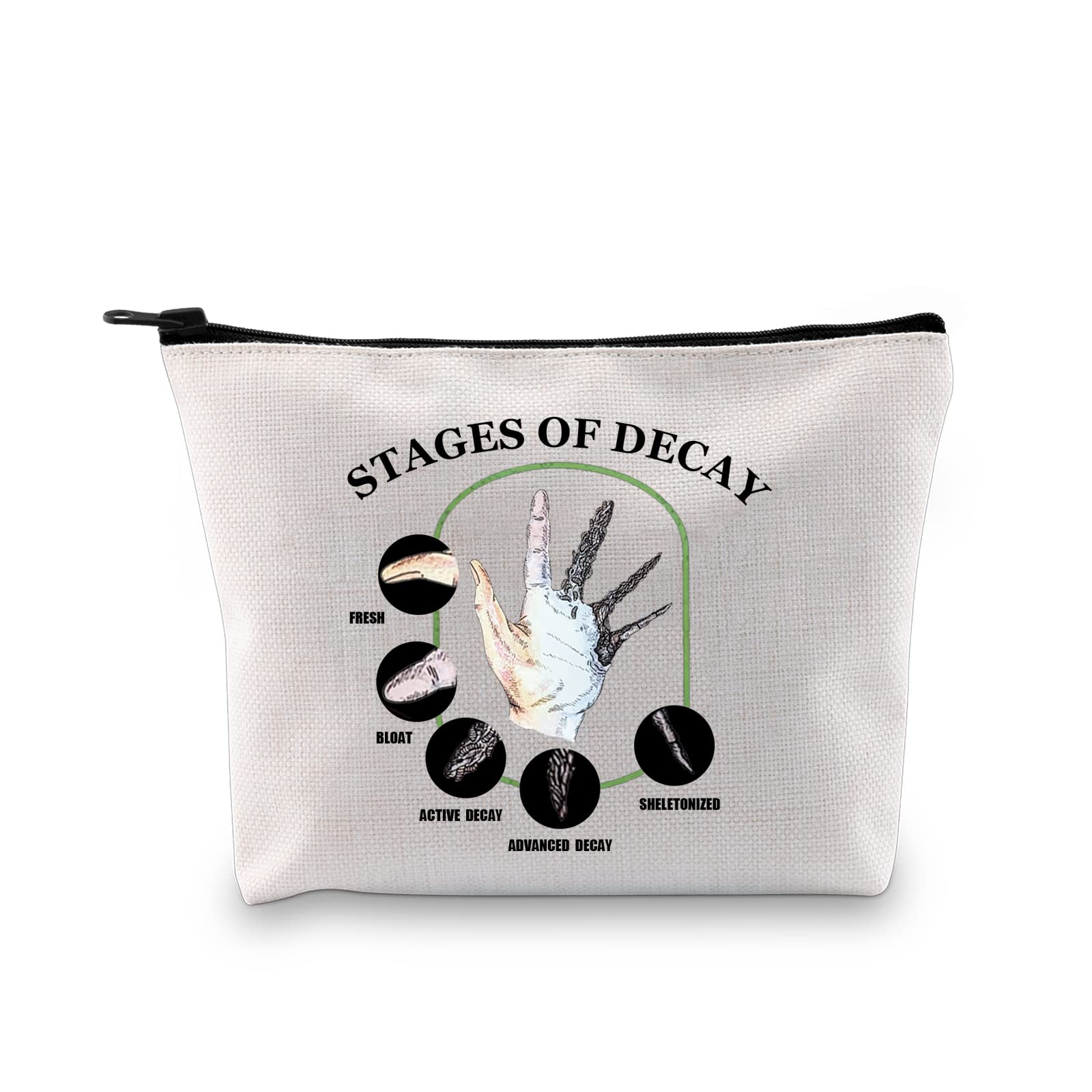 PYOUL Forensic Scientist Gift Stages of Decay Makeup Bag Forensic Science Investigator Cosmetic Bag Criminologist Gift Travel Bag (Stages of Decay B EU)