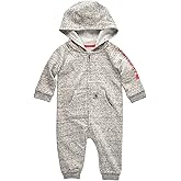 Carhartt baby-girls Baby Girls Long-sleeve Hooded Zip-up Footless Jumpsuit One-piece Hoodie