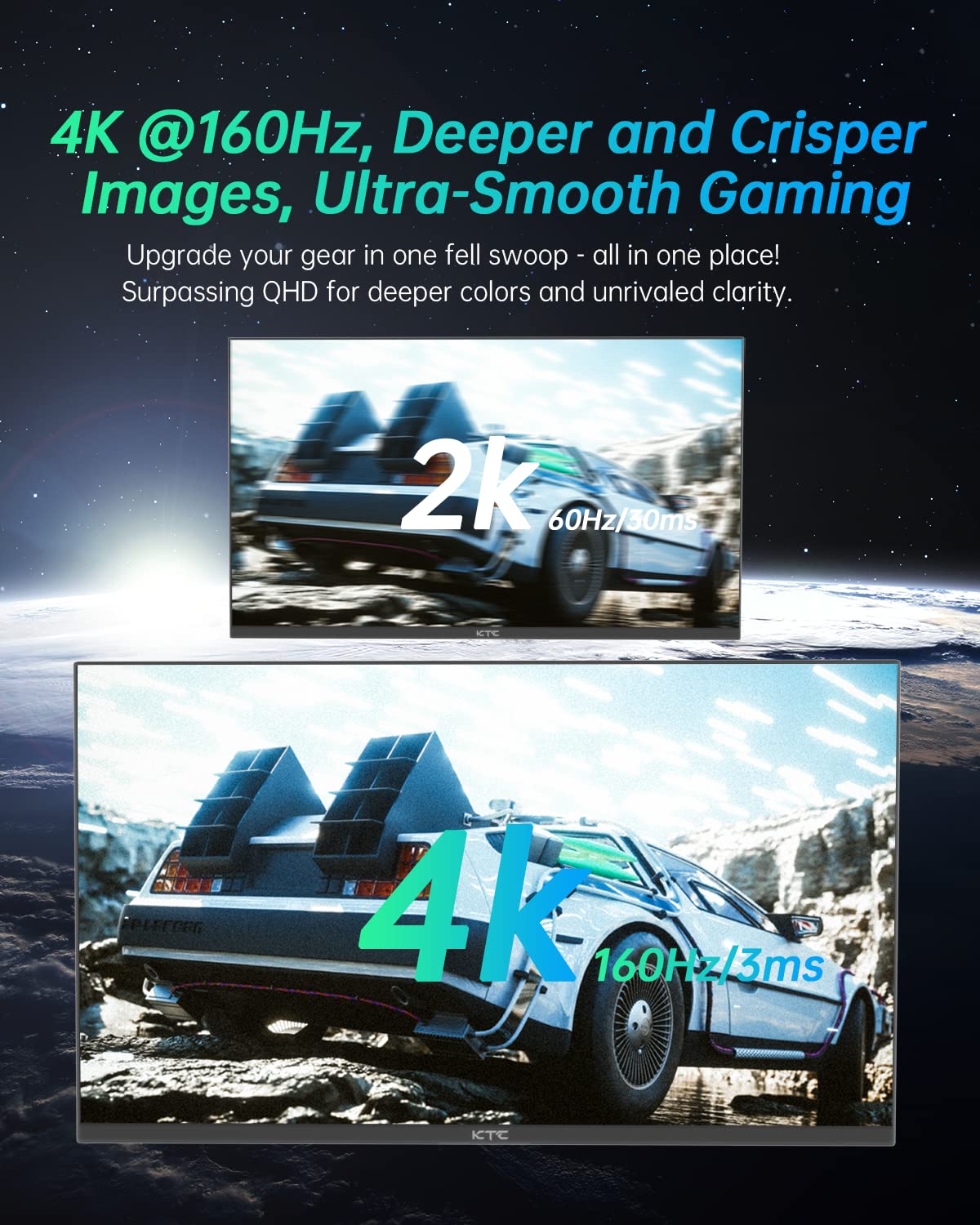 KTC 27 inch Computer Monitors (4K 165Hz MiniLED)