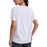 Pioneer Camp Women's Bamboo Viscose Short Sleeve Shirt Neck Loose Fit Workout T-Shirt Gym Athletic Casual Tops