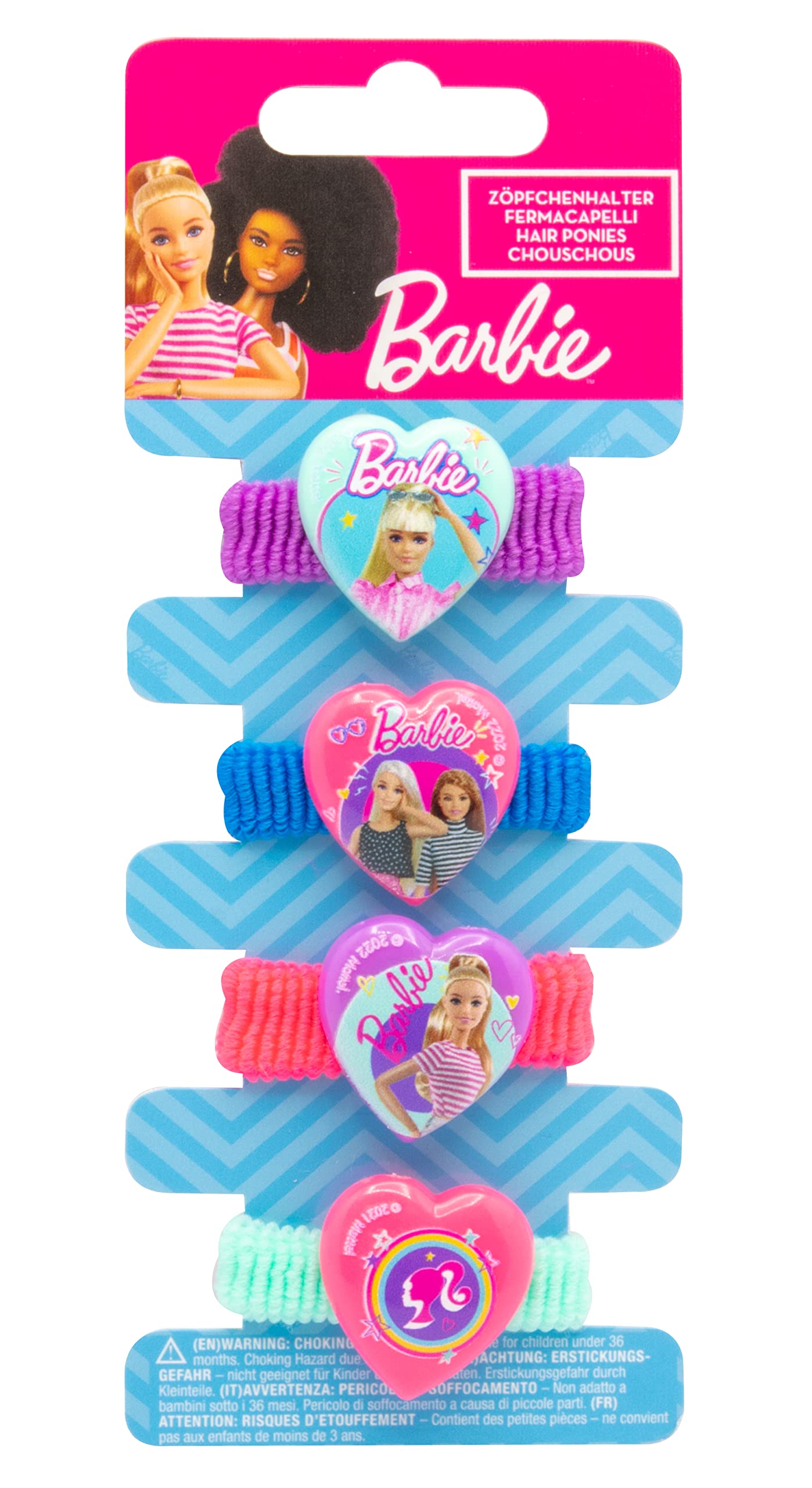Joy Toy - Barbie 4 braid holders on backercard 5 x 15 cm