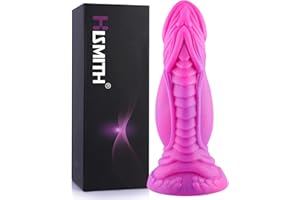Hismith Realistic Dildo, Large Size Purple Starry Dildo, 10.03 Inch Curved Silicone Dildo With Suction Cup, Rhinoceros Horn N