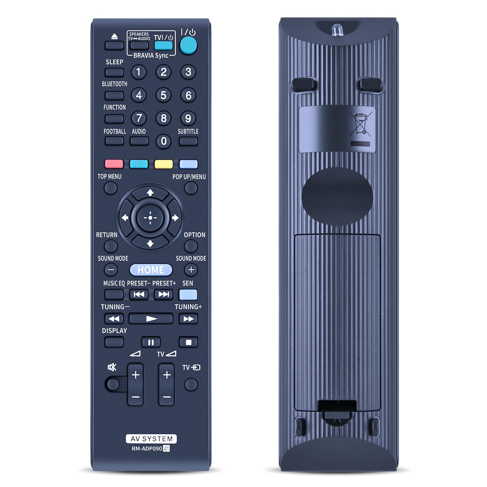TCNOUMT RM-ADP090 Remote Control Compatible with Sony Disc DVD RMADP090 BDV-E2100 BDV-E4100 BDV-E6100 HBD-E3100 BDVE2100 BDVEF1100 BVDE6100 Sony Home Theatre System Replacement Remote Control
