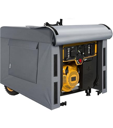 Generator Weather Cover For Running - Heavy Duty Waterproof, Roll-Up Sides, Fits 3000W-5000W Generators