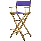 Casual Home 230-00/021-41 Director's Chair Canvas 30" - Bar Height Natural Frame/Purple