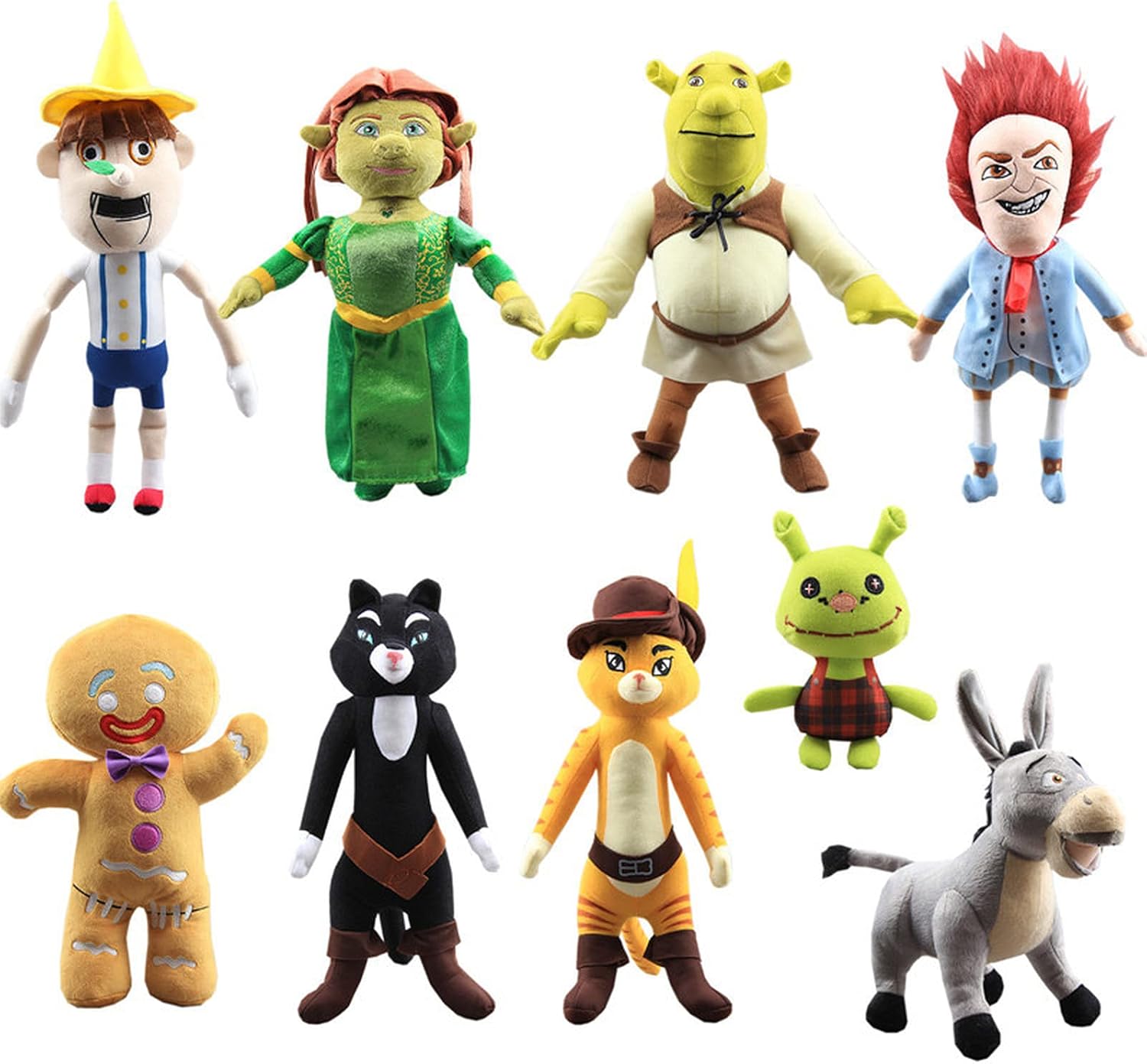 Amazon Co Jp シュレックぬいぐるみアニメ漫画シュレックプリンセスフィオナジンジャーブレッドマンロバぬいぐるみ漫画人形子供用ギフト35cm Diy 工具 ガーデン