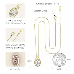 Kstyle 14k Gold Moissanite Necklaces for Women Wife