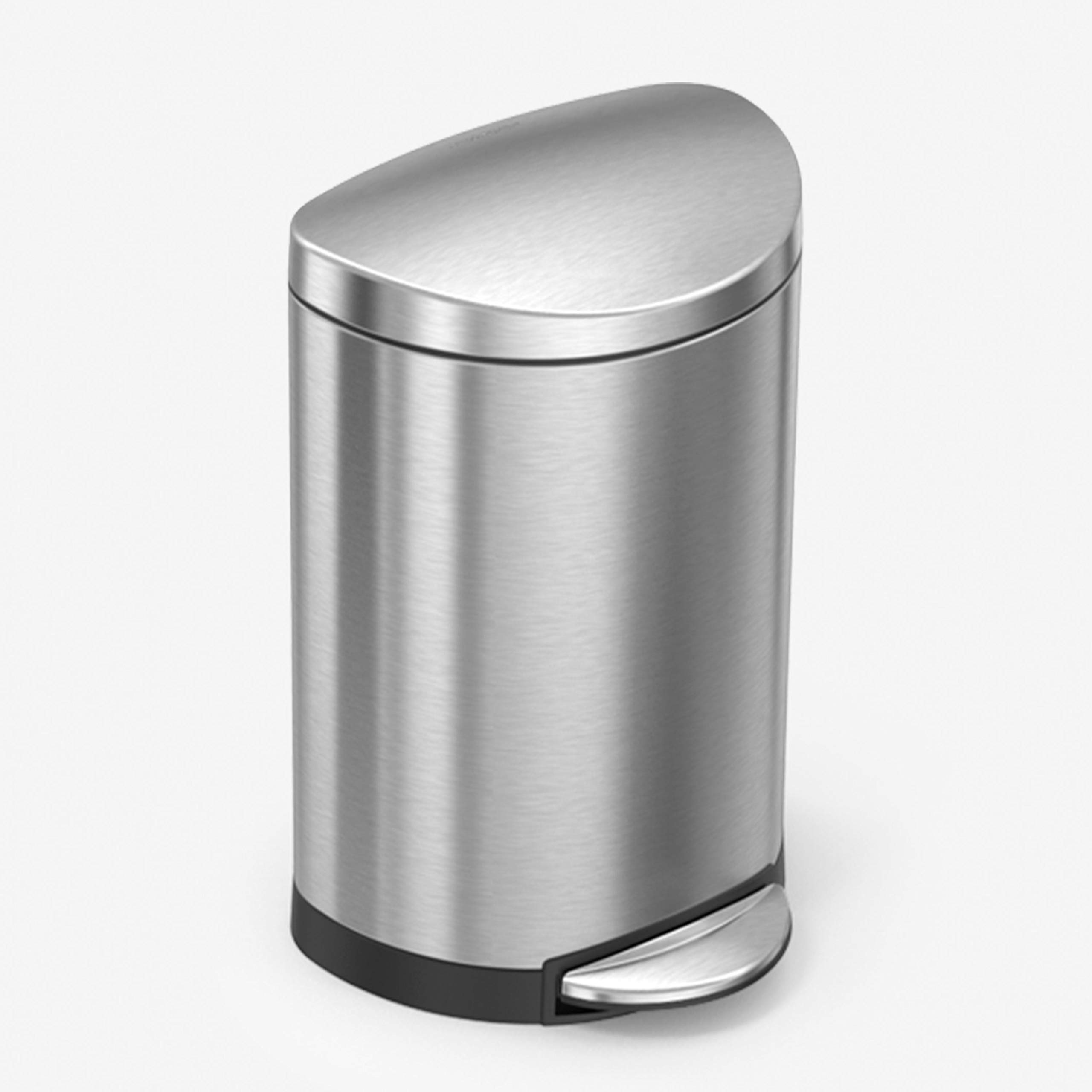 simplehuman 10 Liter 2 6 Gallon Small Semi Round Bathroom Step Trash | amzdealz