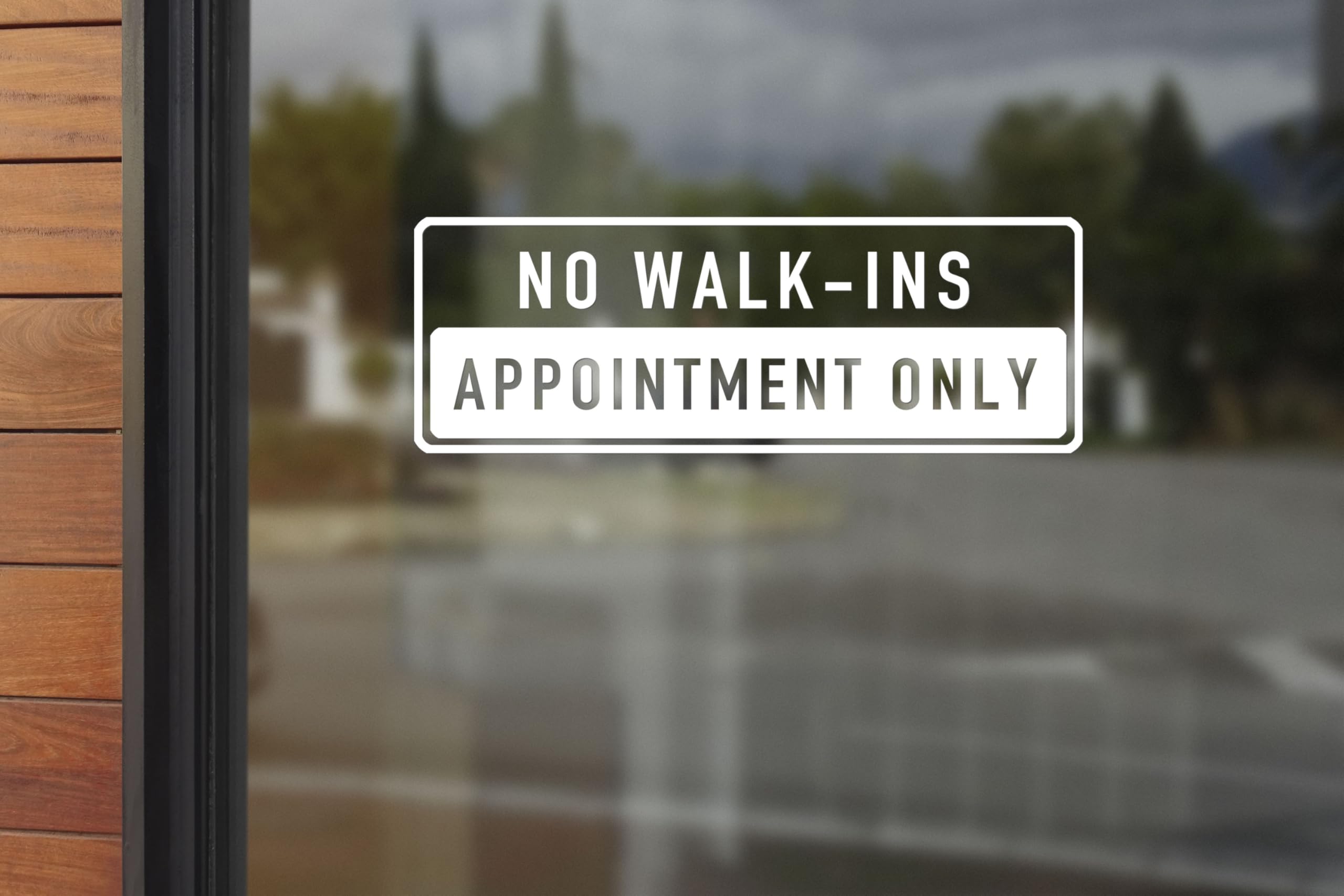 By Appointment Only Vinyl Decal - 3.5x13 Inch Professional Business Sign For Windows & Doors