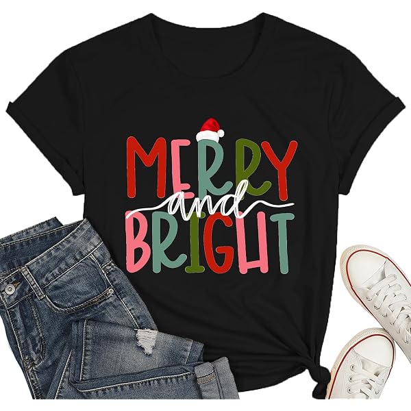 Plus Size It's Fine We're Fine Everything Is Fine Christmas Shirt - Women's Gnome Graphic Tee Holiday Tops