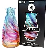 MODGY Expandable Flower Vase Plastic Decorative Modern Vases for Flowers Centerpieces Dining Table Decor Living Room Bathroom Wedding Office, Rize