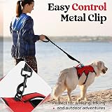 rabbitgoo Escape-Proof Dog Harness Medium XL Red with Handle Reflective view 8