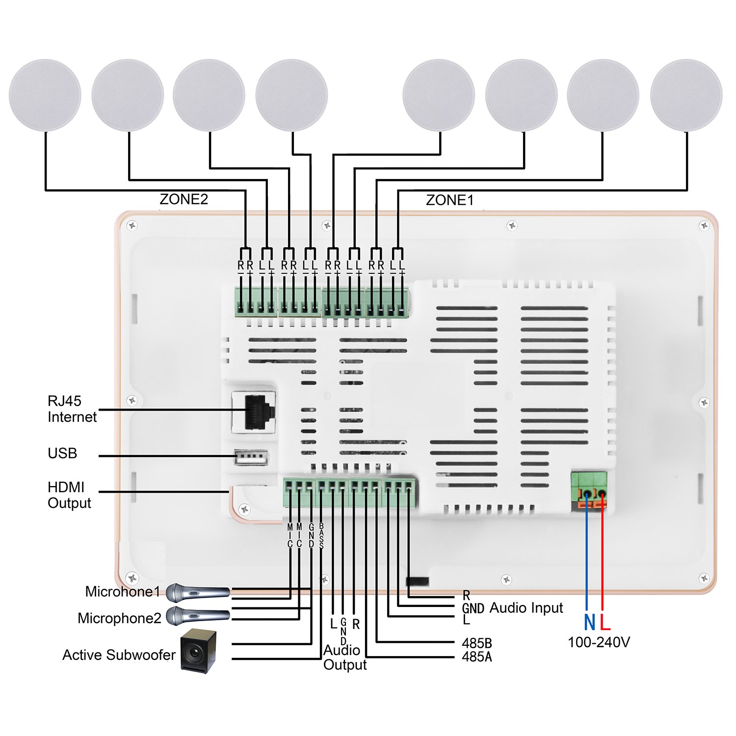 Intrasonic Technology Ist In Wall Stereo System Black I600b