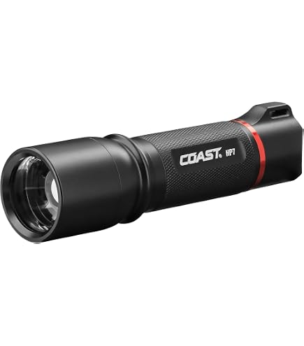 Lampe Torche LED Coast HP7 XDL – 240 Lumens, Portée 270m, étanche IP54, Avec Piles AAA, Focus Longue Portée