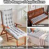 Warmiehomy Grey Garden Patio Beach Cushion 160x50x8cm Non-Slip view 5