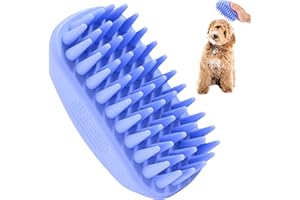 Bath Brush for Pet Grooming & Massage - Rubber Scrubbing Brush for Showers, Ideal for Long & Short Haired Dogs and Cats, Essential Puppy Accessory, Long Pins [We Love Doodles]