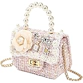 JTao-tec Girls Princess Purses Cute Bunny Toddler Crossbody Bag Handbag with Pearl Handle Shoulder Chain Bag