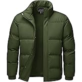 Cotrasen Men's Puffer Jacket Water Resistant Windproof Down Jackets Zip Up Warm Quilted Winter Coats for Men