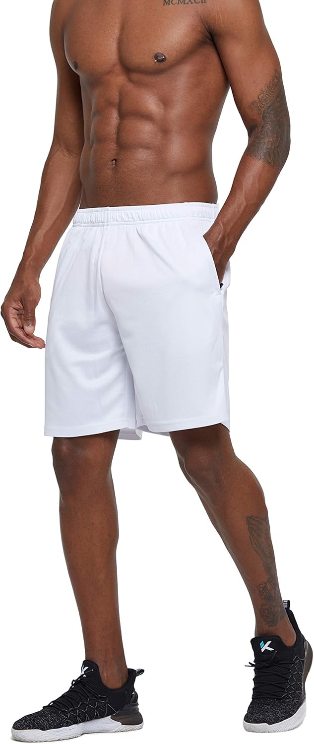 G Gradual Men's 7" Workout Running Shorts Quick Dry Lightweight Gym Shorts with Zip Pockets: Clothing