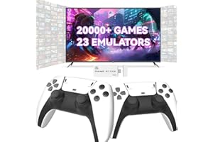 TVDWYCD Retro Game Console Stick, Classic Video Gaming Stick with 4K HDMI, Built-in 23 Emulators, 20000+ Games - Plug & Play TV Video GameStick with Upgrade Dual Controllers