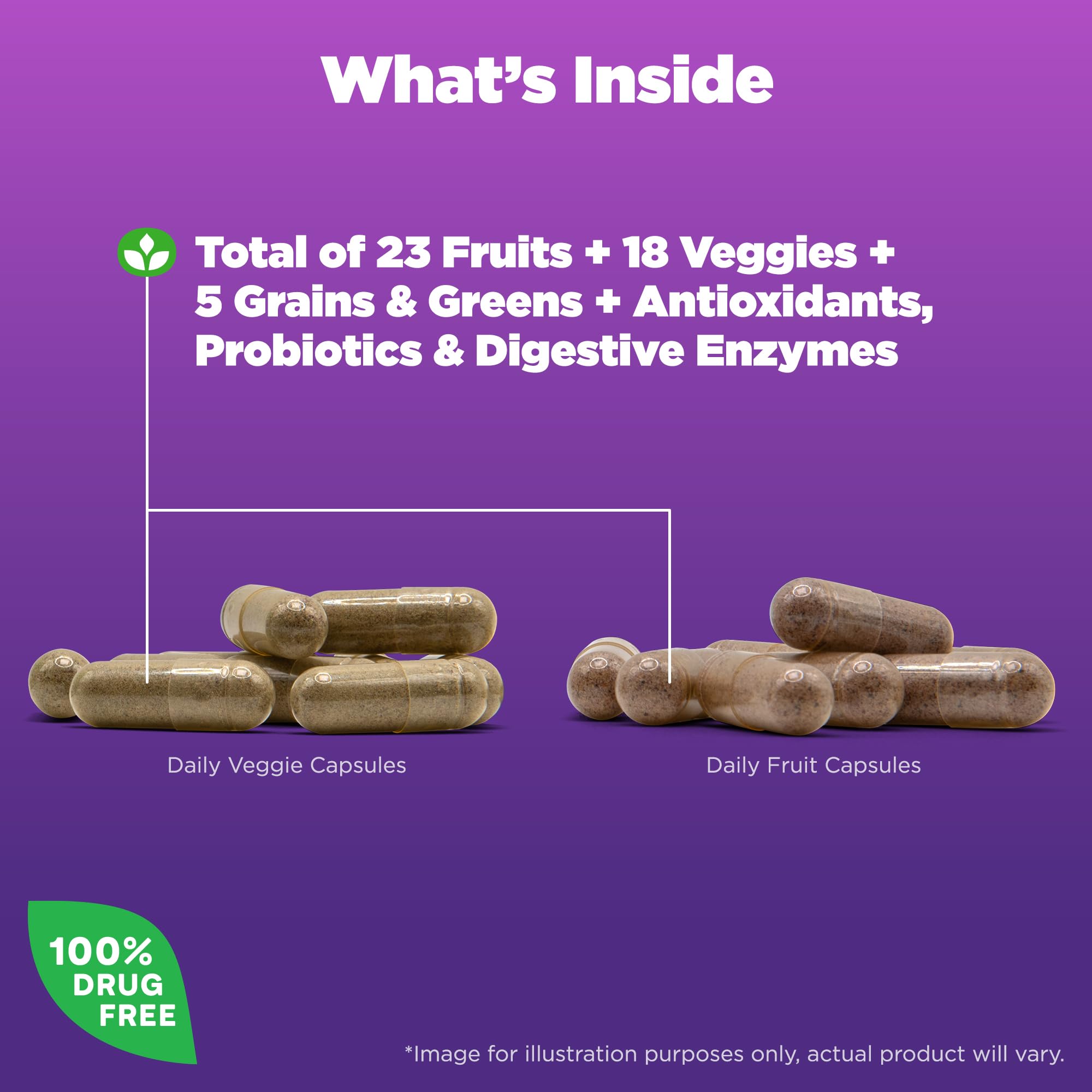 Natrol JuiceFestiv, The Ultimate Fruit and Veggie Super-Food to Support Balanced Nutrition and Overall Well-Being, Plus Antioxidants for Cellular Health, 60 Capsules (2-Count), Up to a 30 Day Supply