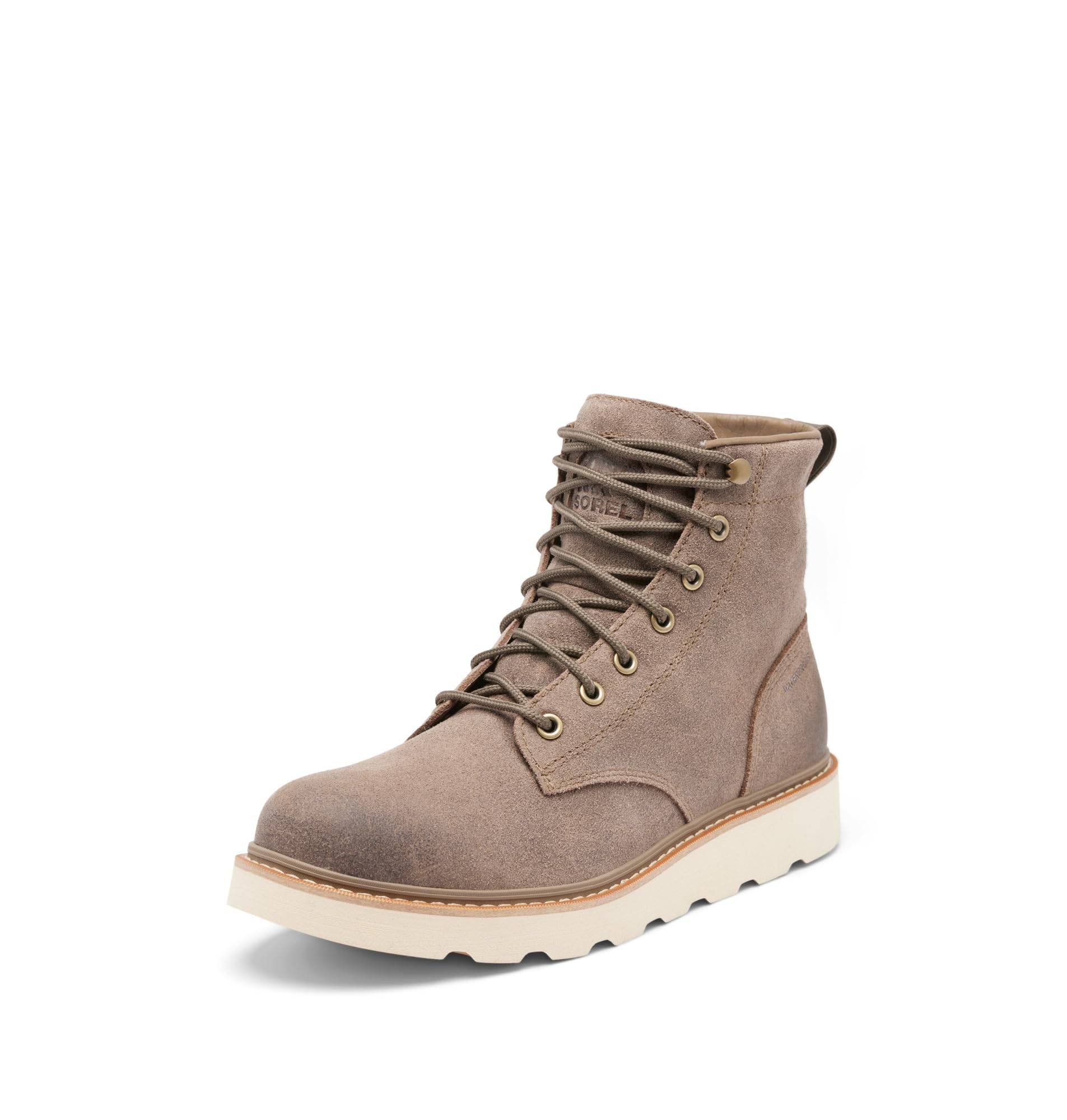 SOREL Men’s Slabtown 62 Six Waterproof Boot – Wet Sand, Bleached Ceramic – 8.5