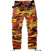 TRGPSG Men's Cargo Pants Camo Casual Pants Relaxed Fit Cotton Work