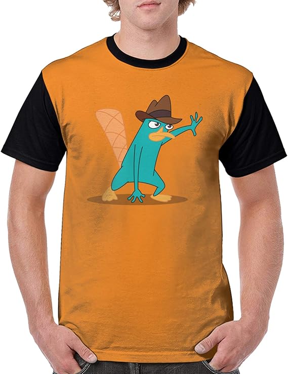 Amazon Co Jp クラシック Perry Platypus 5 春 夏メンズ 半袖 Tシャツ 面白い図案 デザイン カジュアル丸首 Tシャツ 吸水速乾 レジャー ファッション 夏のプレゼントポリエステル100 男女兼用 服 ファッション小物