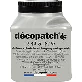 D&eacute;copatch - Ref VAUB180AO - Aqua Pro Ultra Glossy Sealing Water-Based Varnish - Glossy Finish - Can Protect Mach&eacute; Item from Heat, Moisture &amp; Detergents - 180ml Bottle