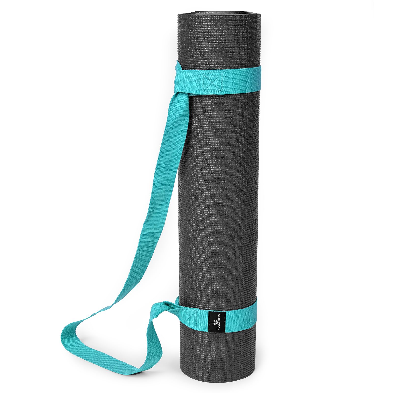 Yoga Studio Yoga Mat Carry Strap - 4 x 137cm, Multipurpose Mat Strap with Adjustable Loops, Strap and Carrier Combined - Turquoise
