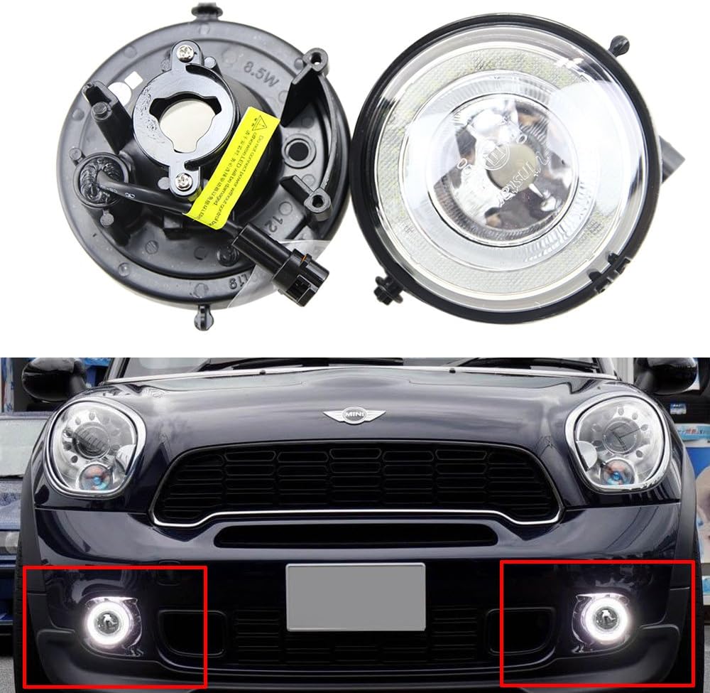 Mini DRL Daytime Running Light - LED DRL Daytime Running Light Halo Ring LED Fog Lamp Kit For Mini Cooper R55 R56 R58 R60 Countryman R61 Paceman F56 Super Bright Led Driving Lamps