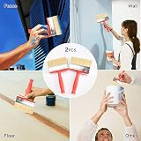 Sukudon 2 Pcs Wallpaper Paste Brush Large Masonry Paint Brush Set 12cm view 6