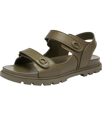 Amazon.com | Coach, Men, Buckle Strap Sandals in Signature  display picture 3