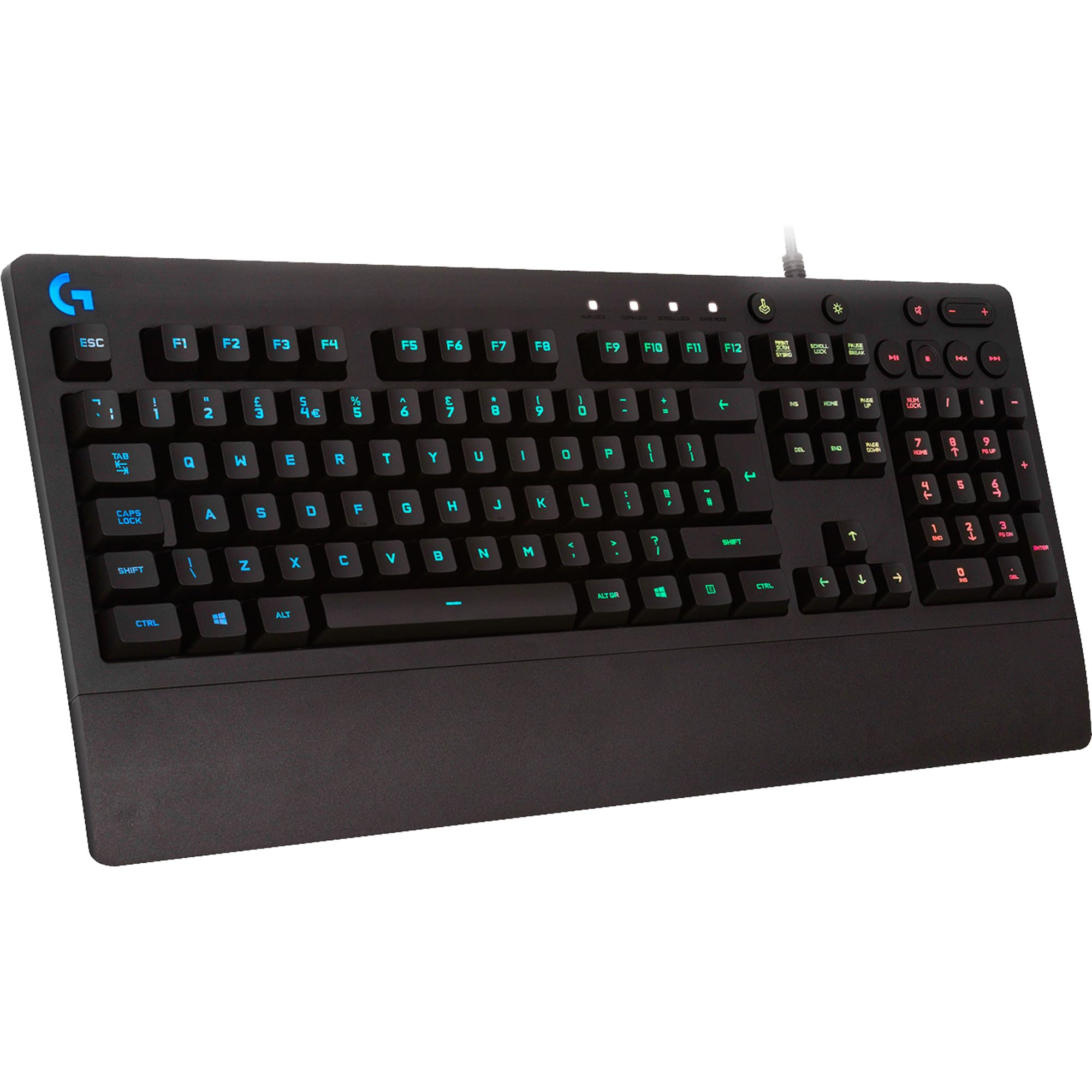 Logitech G213 Prodigy Gaming Keyboard, RGB Lightsync Backlit Keys, Spill-Resistant, Customizable Keys, Dedicated Multi-Media Keys, QWERTZ German Layout