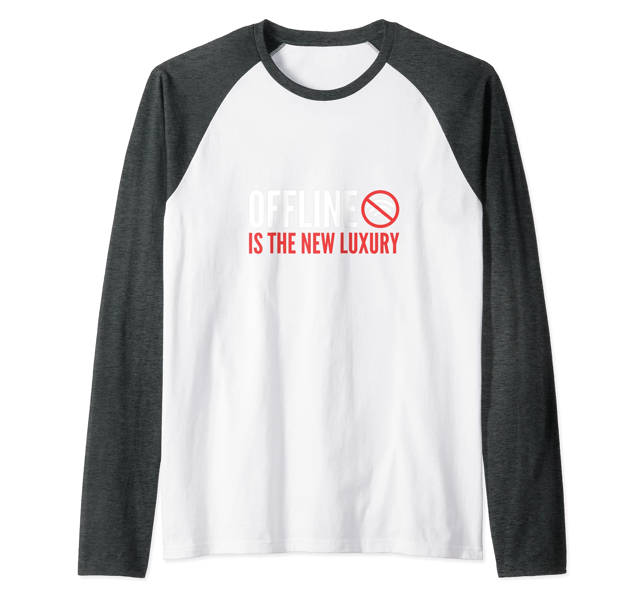 Offline New Luxury Social Media Addict Raglan Baseball Tee