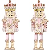 Christmas Earrings Nutcracker Earrings Cartoon Earrings Creative Beaded Santa Claus Earrings Cute and Fun Nutcracker Novelty Earrings Christmas Party Jewelry for Women