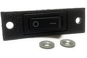 AFTERMARKET CUSTOM Compatible for Jenn-air Cooktop Stove Fan Switch Replacement (Not Original) 2 Wire Kit 12001129 Black Color Switch