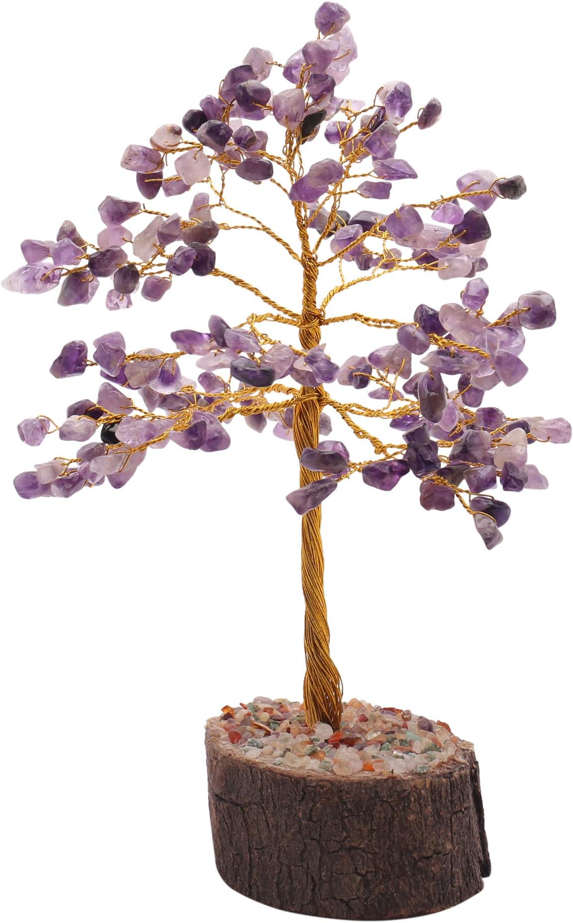 Natural Crystal Tree Gemstone Amethyst Reiki Tree Bonsai Money Tree for Good Luck Wealth & Prosperity Spiritual Gift