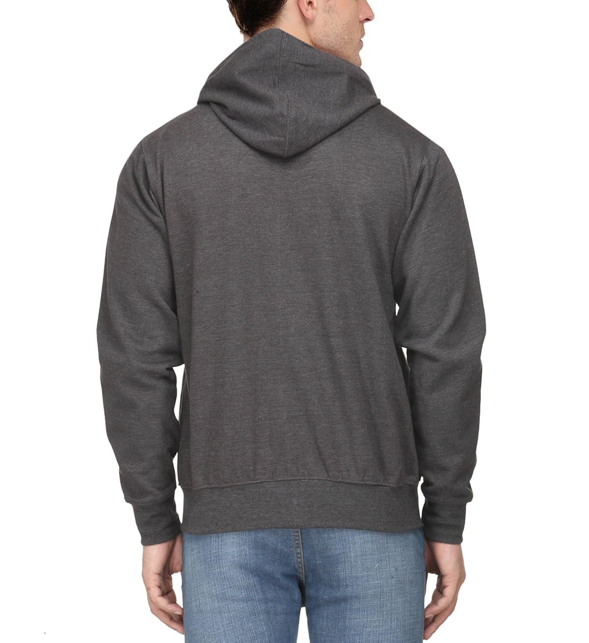 scott international men's premium cotton blend pullover hoodie sweatshirt with zip - charcoal