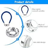 Gunwon 2 Pcs Bicycle Spoke Wrench Tool 6 in 1 Spoke Key Set Silver Blue view 3