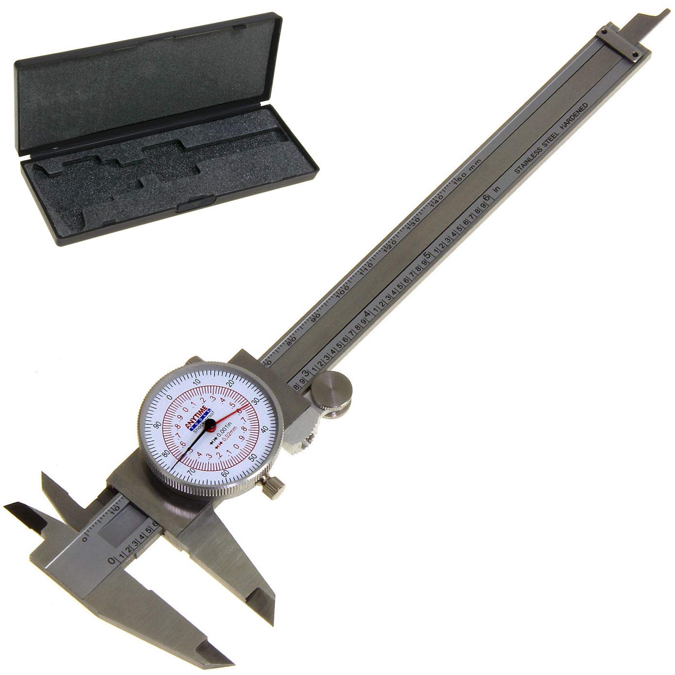 Anytime Tools Dial Caliper 6" / 150mm Dual Reading