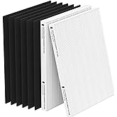2 Pack Replacement Filter for Fellowes AeraMax 290/300/DX95 Purifiers and HF-300/AP-300PH, Fits Part# 9287201 & 9324201, 2 Filter and 6 Carbon Filter