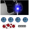 Dickno 4 PCS Wireless Car Door LED Warning Lights, 5 LED Roadside Auto Flashing Safety Signal Light for Anti Rear End Collision, Universal Strobe Flashing Light for Car SUV Truck (Blue)