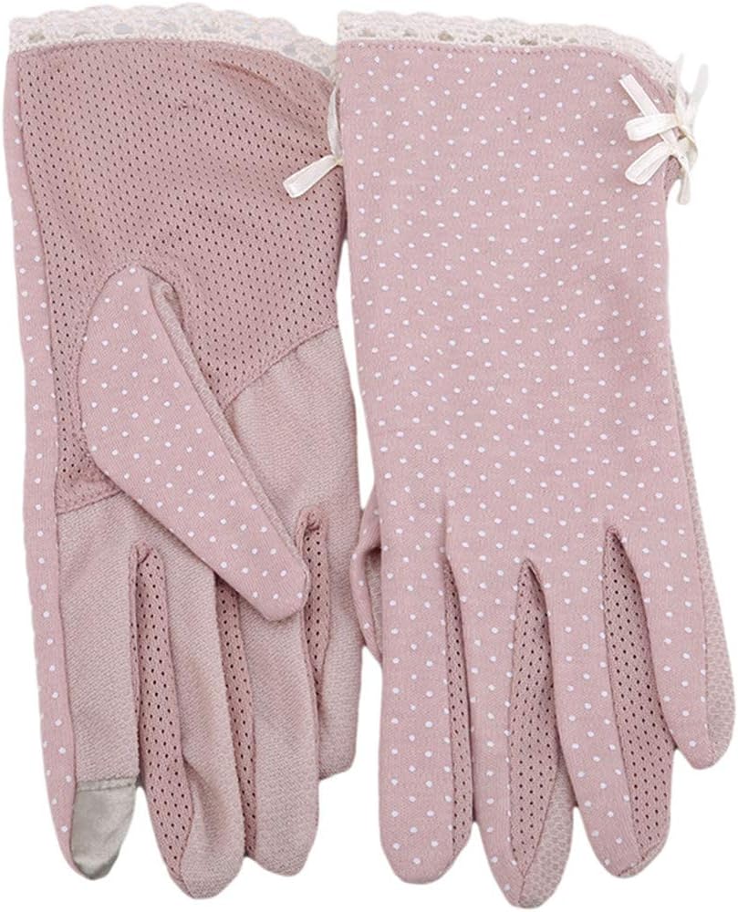 Women Lightweight Sunblock Gloves Summer Uv Protection Driving Cotton Gloves