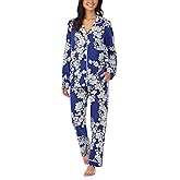 Bed Head PJs Womens Matching Pajamas - Soft Organic Cotton Long Sleeve Button Down PJ Top & Pants Set, Loungewear & Sleepwear