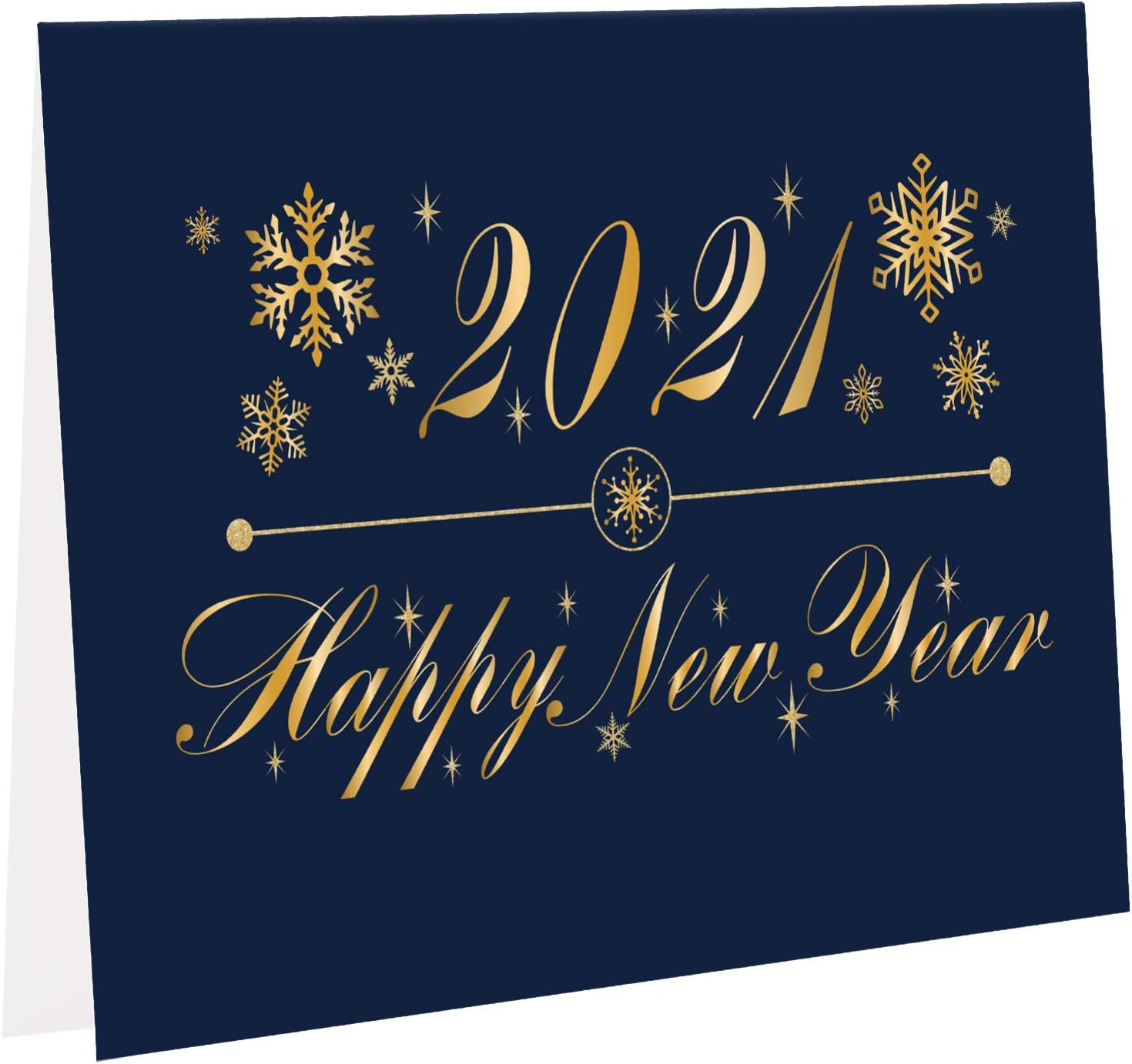 2024 Happy New Year Card - 30 Pack Golded Holiday Greeting Fold Cards with Envelopes for New Year Presents 13CM x 18CM - Image 3