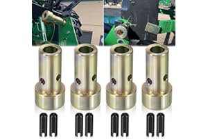 BONBO 2-Pair Cat 1 Quick Hitch Adapter Bushings Set for Category I 3-Point Tractors Use with Quick Hitch System, Heavy Duty Steel Bushing Kit with Roll Pins